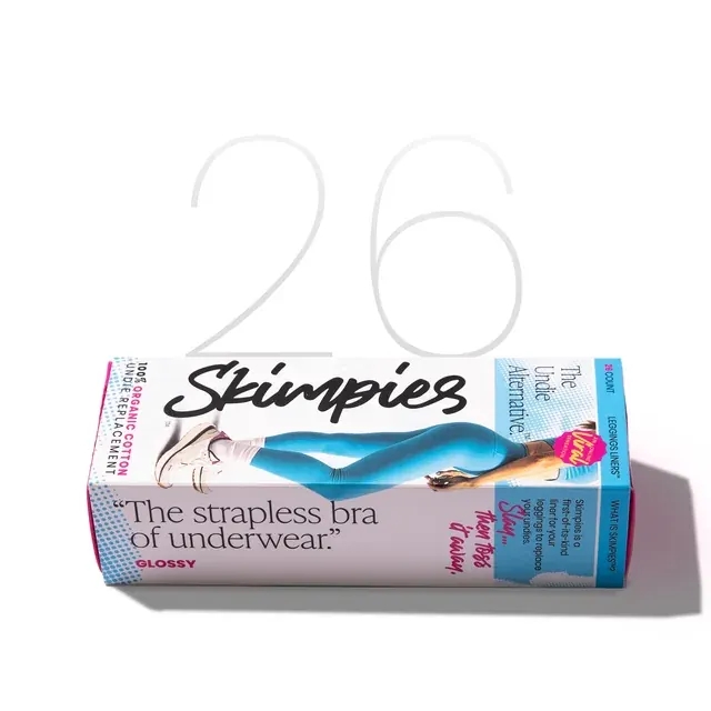 A 26-count box of Skimpies leggings liners